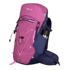 Rückansicht von Trollkids Fjell Trekkingrucksack Kinder Malve rosa/Violettblau/Wildrose