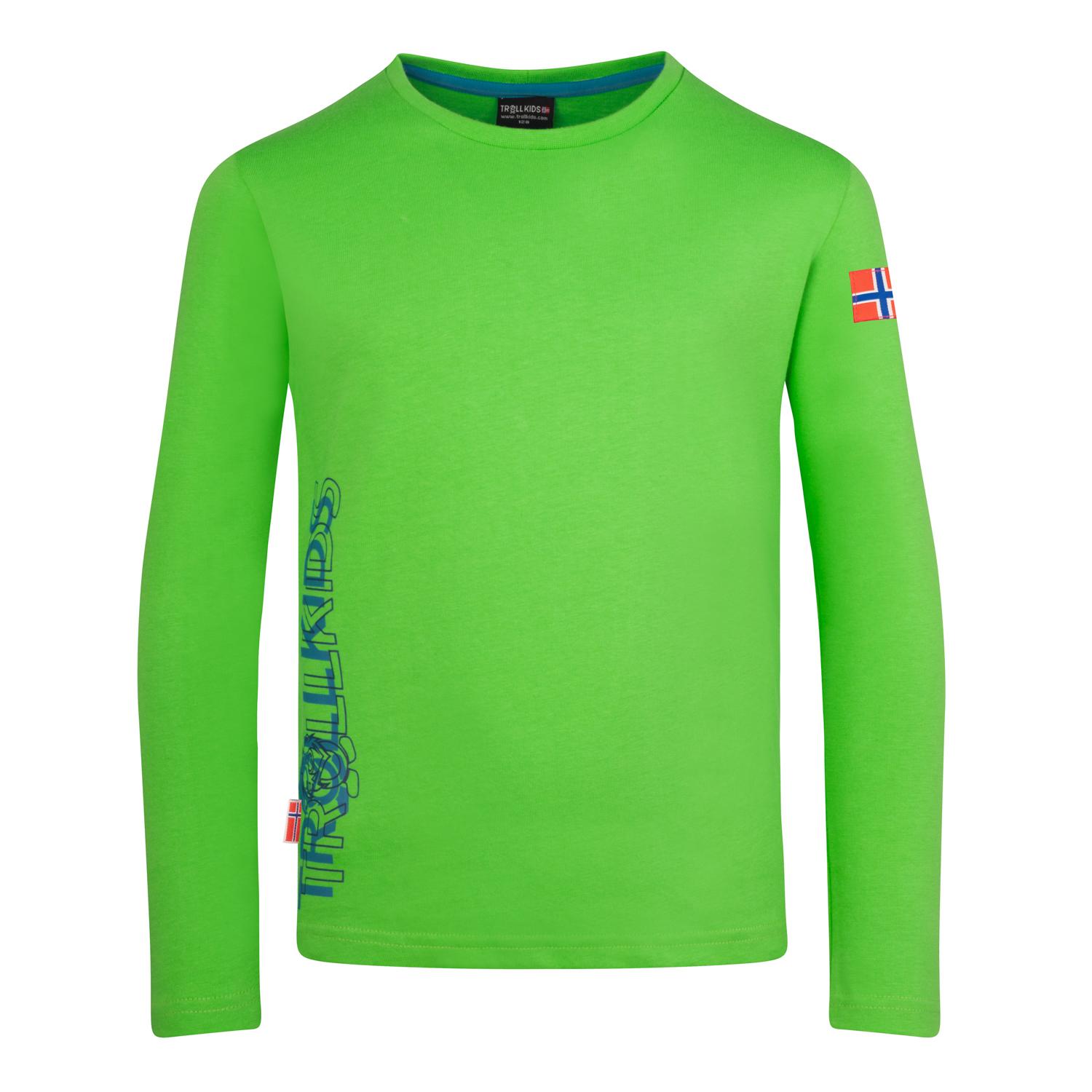 Trollkids Stavanger Longshirt Kinder - Frischgr&uuml;n/dunkel Marine