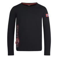 Trollkids Stavanger Longshirt Kinder - Schwarz/Dunkelorange