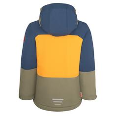 Rückansicht von Trollkids Hardanger Winterjacke Kinder Goldenes Gelb/Mystik Blau/Moos