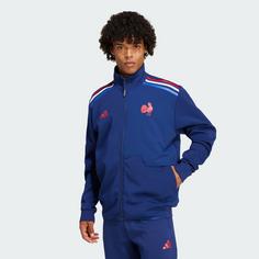 Rückansicht von adidas Frankreich Rugby Anthem Jacke Trainingsanzug Herren Dark Blue