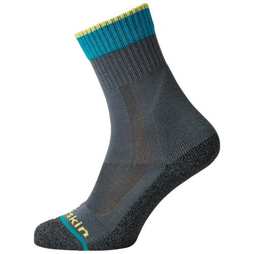 Rückansicht von Jack Wolfskin KIDS HIKE SOCK CL C Wandersocken Kinder dark grey / light grey
