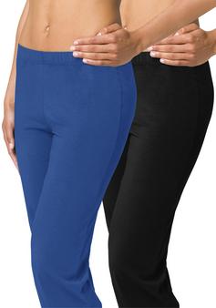 Rückansicht von Vivance active Caprihose Caprihose Damen 1x schwarz, 1x blau