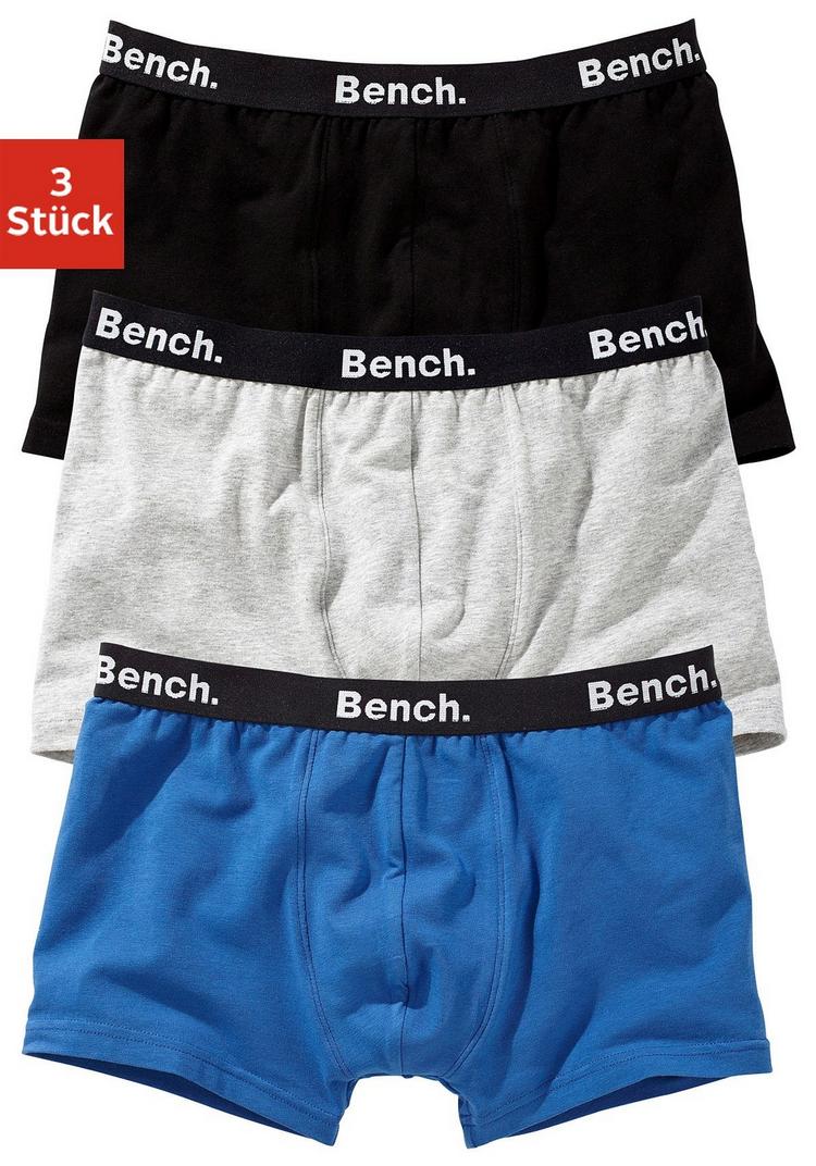 Bench Bench Boxer Unterhose Herren - schwarz - grau - blau - 3 | SportScheck