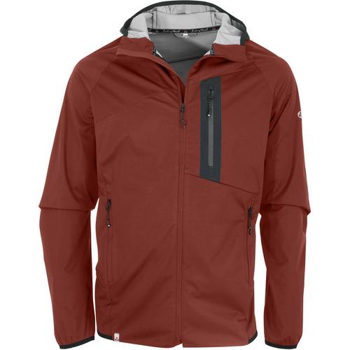 Rückansicht von Maul Sport Achenkopf Softshelljacke Herren Dunkelorange