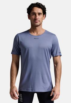 Rückansicht von 2XU Light Speed Tech Tee Funktionsshirt Herren blue stone-black reflective