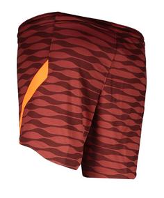 Rückansicht von Nike Strike 21 Knit Short Damen Fußballshorts Damen braunrotorange