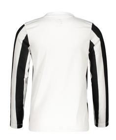 Rückansicht von Nike Division IV Striped Trikot langarm Kids Fußballtrikot Kinder weissschwarz