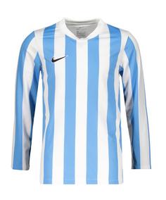 Nike Division IV Striped Trikot langarm Kids Fußballtrikot Kinder weissblau