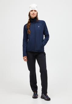 Rückansicht von Peak Performance Fleecejacke Damen DUNKELBLAU