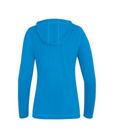 Rückansicht von JAKO Run 2.0 Kapuzenjacke Damen Laufjacke Damen BlauGrau