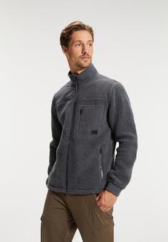 Rückansicht von Human Nature Fisher Strickjacke Herren antracite