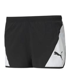 PUMA Cross the Line Split Short Running Damen Laufshorts Damen schwarz