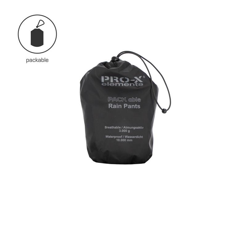 PRO-X elements PRO-X elements PACKable Regenhose Damen - Schwarz - 4 | SportScheck