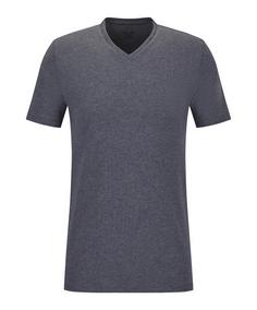 Falke UW Regular V-Neck T-Shirt CO/EL m Unterhemd Herren dark grey -heather (3278)