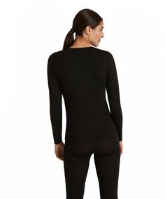 Rückansicht von Falke Daily ClimaWool Unterhemd Damen black (3000)