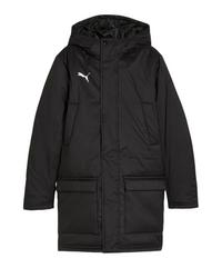 PUMA teamFINAL Winterjacke Kids Trainingsjacke Kinder - schwarzsilber