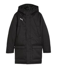 PUMA teamFINAL Winterjacke Kids Trainingsjacke Kinder schwarzsilber