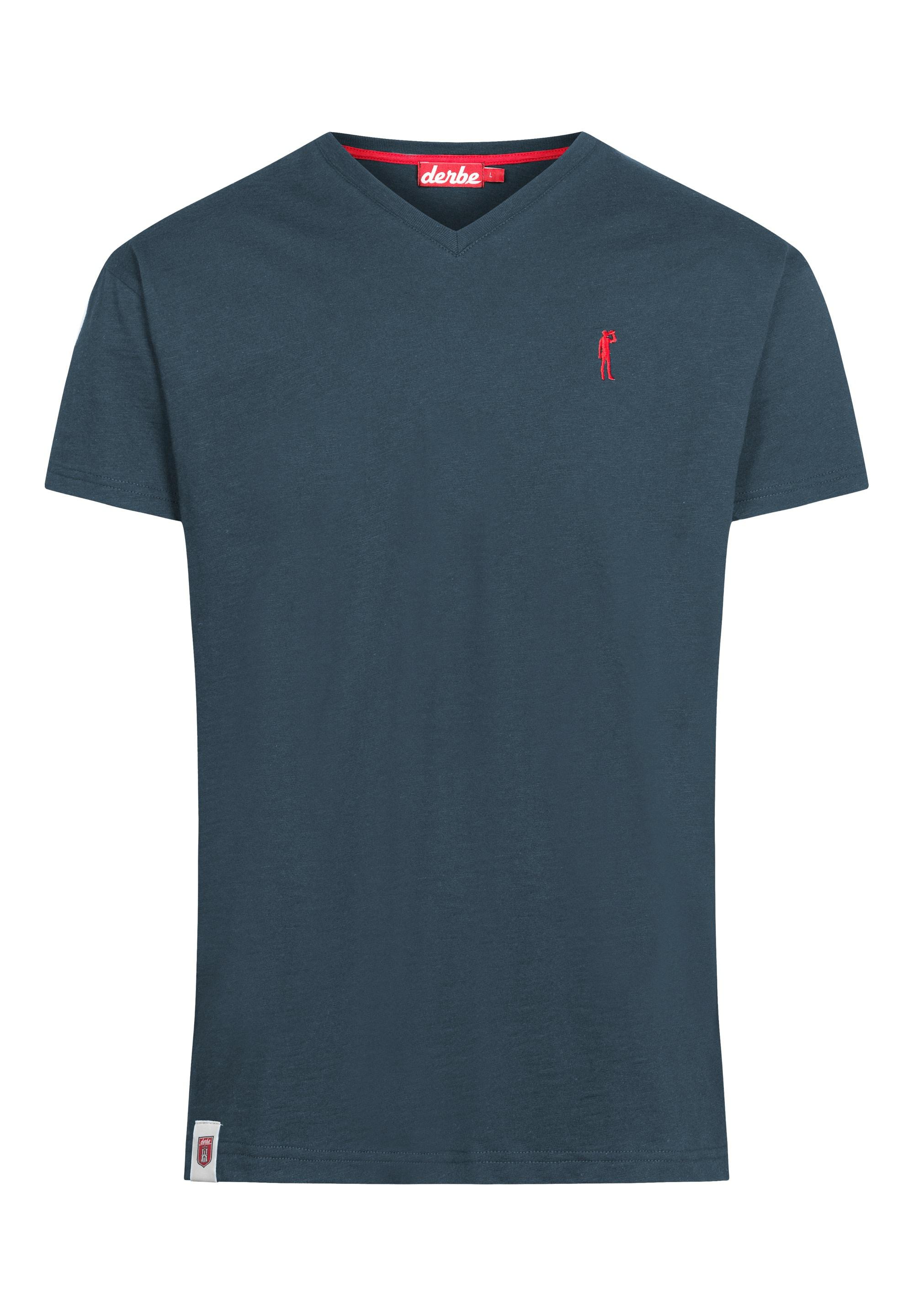 Derbe Basic Kippes Printshirt Herren - navy