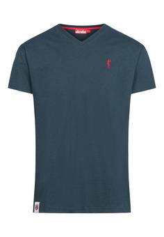 Derbe Basic Kippes Printshirt Herren navy