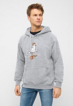 Rückansicht von Derbe Sturmmöwe Sweatshirt Herren grey melange