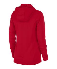 Rückansicht von Nike Team Basketball Kapuzenjacke Damen Trainingsjacke Damen rotschwarz