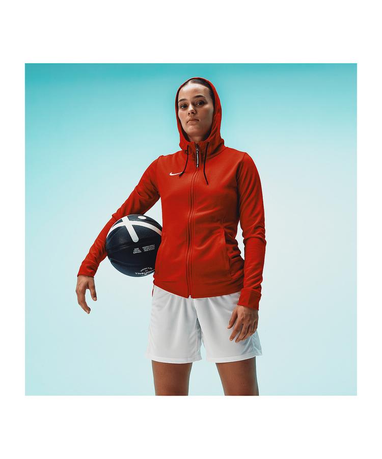 Nike Nike Team Basketball Kapuzenjacke Damen Trainingsjacke Damen - rotschwarz - 0 | SportScheck