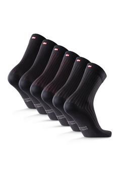 Rückansicht von DANISH ENDURANCE Bamboo Business Freizeitsocken black/bordeaux/grey