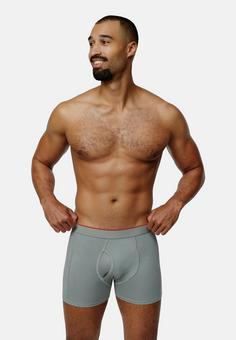 Rückansicht von DANISH ENDURANCE Bamboo Trunks mit Eingriff Boxershorts Herren black/grey/navy