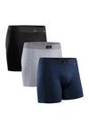 DANISH ENDURANCE Classic Trunks Unterhose Herren - black/grey/navy