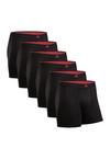 DANISH ENDURANCE Bamboo Trunks with fly Unterhose Herren - schwarz/rot
