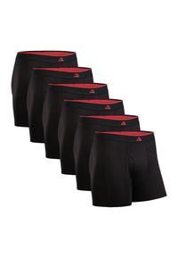 DANISH ENDURANCE Bamboo Trunks with fly Unterhose Herren - schwarz/rot
