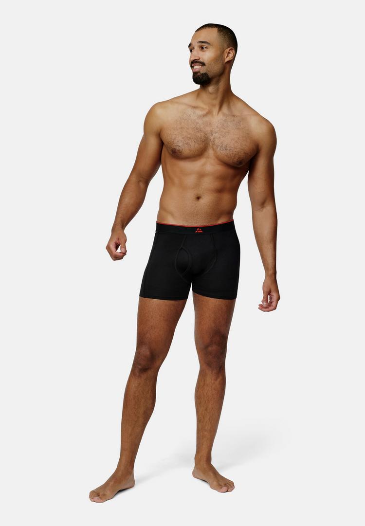 DANISH ENDURANCE DANISH ENDURANCE Bamboo Trunks with fly Unterhose Herren - schwarz/rot - 1 | SportScheck