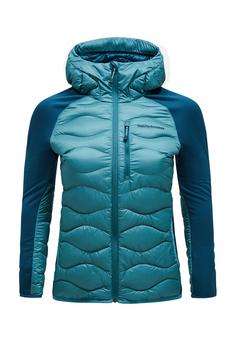 Peak Performance W Helium Down Hybrid Hood Funktionsjacke Damen PETROL