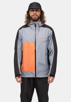 Rückansicht von Bergans of Norway Vaagaa Light Hardshelljacke Herren Husky Blue/Black/Faded Orange