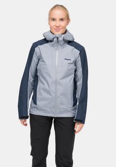 Rückansicht von Bergans of Norway Vaagaa Light Hardshelljacke Damen Husky Blue/Navy Blue