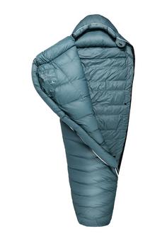 Rückansicht von Grüezi Bag Biopod DownWool Hybrid Ice Cold 200 Daunenschlafsack Platin Grey