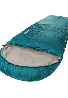 Rückansicht von Grüezi Bag Biopod Wolle Goas Comfort Links Kunstfaserschlafsack Dark Petrol
