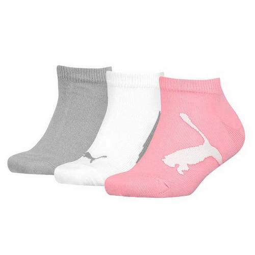 Rückansicht von PUMA Socken Socken Grau/Weiß/Rosa