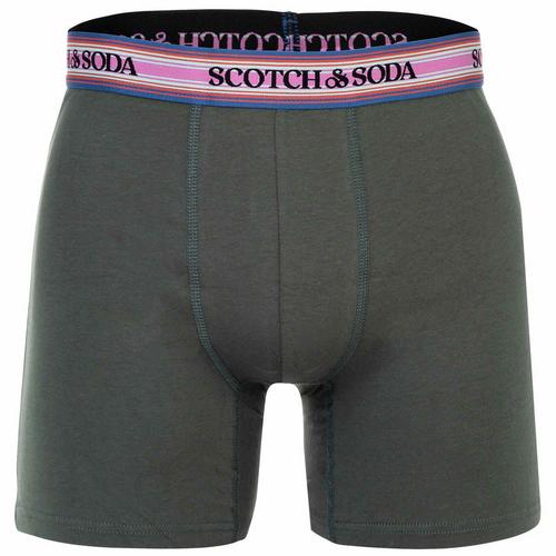 Rückansicht von Scotch & Soda Boxershort Hipster Herren Schwarz/Grün