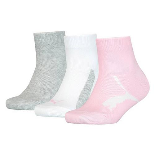 Rückansicht von PUMA Socken Socken Grau/Weiß/Rosa