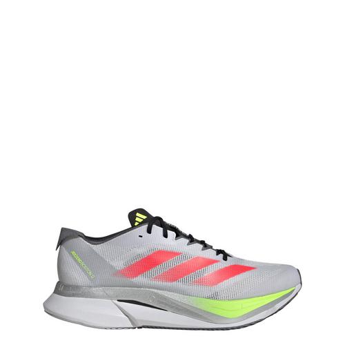 Rückansicht von adidas Adizero Boston 12 Laufschuh Laufschuhe Dash Grey / Lucid Red / Lucid Lemon