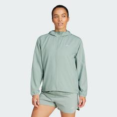Rückansicht von adidas Run It Laufjacke Laufjacke Damen Silver Green