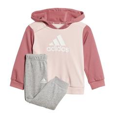 adidas Essentials Colorblock Kids Jogginganzug Trainingsanzug Kinder Preloved Crimson / Sandy Pink