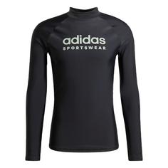 adidas Long Sleeve Rashguard UV-Shirt Herren Black / Silver Green