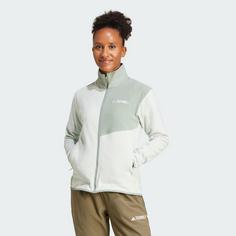 Rückansicht von adidas Terrex Multi Fleecejacke Fleecejacke Damen Linen Green / Silver Green