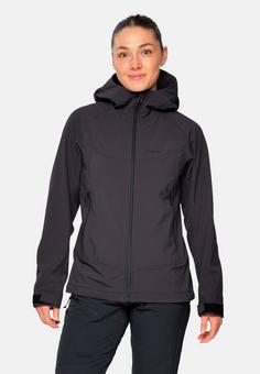 Rückansicht von Bergans of Norway Vaagaa Softshelljacke Damen schwarz