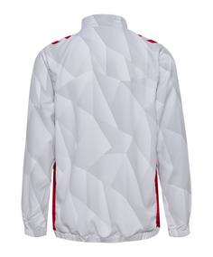 Rückansicht von hummel 1. FC Köln Prematch Jacke 2024/2025 Kids Trainingsjacke Kinder weiss