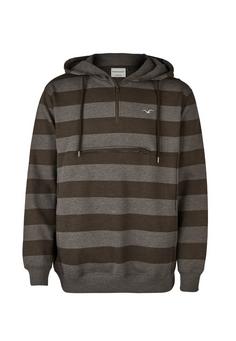 Cleptomanicx Hooded Stripe Kapuzenshirt Herren Heather Molé