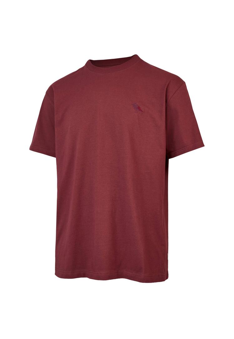 Cleptomanicx Cleptomanicx Embroidery Gull Mono T-Shirt Herren - Tawny Port - 0 | SportScheck